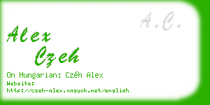 alex czeh business card